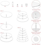 6 Tier Cupcake Stand for 60 Cupcakes Acrylic Round Tiered Cupcake Tower - Image 7