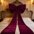 Luxury Giant Velvet Bow Decor Oversized Wall Bow Decorations Bow Decorative for Room Wall Party Birthday Backdrop Baby Shower Decor Front Door Patio Outdoor Wedding Arch - Image 2
