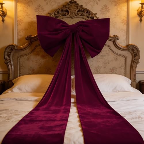 Luxury Giant Velvet Bow Decor Oversized Wall Bow Decorations Bow Decorative for Room Wall Party Birthday Backdrop Baby Shower Decor Front Door Patio Outdoor Wedding Arch - Image 2