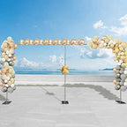 10x20ft Backdrop Stand Pipe Kit, Heavy Duty Adjustable Curtain Frame Professional Background Support Telescopic Wall Shelf Photo Stand Kits for Wedding Party Celebration Photography,Silver - Image 6