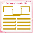 Wokceer Square Wedding Arch Backdrop Stand Gold Metal Arch 7.2FT x 6.6FT - Image 4