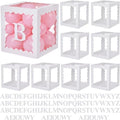 12 Pcs Baby Boxes for Baby Shower Scalloped Clear Balloon Box with Letters by Unknown