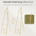 Gold Easel Stand for Sign 58.5” H Metal Large Adjustable - Image 5
