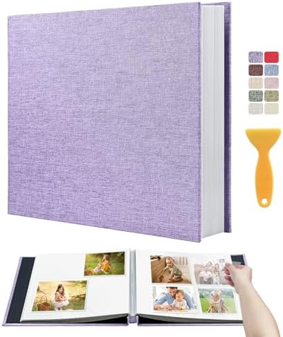Large Photo Album Self Adhesive Scrapbook Album for 4x6 5x7 8x10 Pictures DIY Photo Book for Wedding, Anniversary, Christmas, Baby Shower, Ideal for Preserving Precious Moments by HoneyTolly