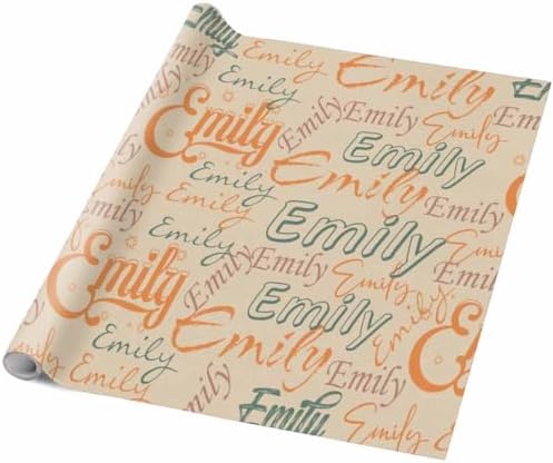 AOFUN Personalized Name Gift Personalized Gift Wrapping Paper Unique Wrapping Paper Multi Color Wrapping Paper Birthday 3 Rolls 58"" x 23"", Style 25 - Image 5