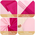 Hot Pink and Light Pink Arch Backdrop Cover 7.2FT 6FT Wedding Arch Covers Set of 2 Double-Color Arch Covers Stretchy Backdrop Spandex Fitted Fabric Backdrops for Party Baby Shower Birthday Decoration - Image 5