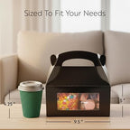 Restaurantware Black Paper Gable Box Take Out Container, 100 Pack - Image 2