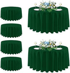sancua Round Tablecloth 108 Inch Fit 42-96 Inch Tables, 6 Pack Hunter Green by sancua