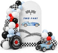 Arch Backdrop Cover for Fast ONE Racing Car Birthday Party Arch Spandex Fabric Cover Checkered Tire Track Car Kids Boys Baby Shower Parties Decors (4362,4x7.2ft) by HISDH