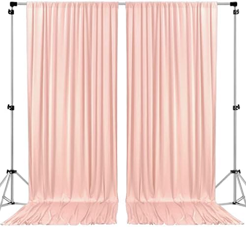 AK TRADING CO. 10 feet x 8 feet IFR Polyester Backdrop Drapes Curtains Panels with Rod Pockets - Wedding Ceremony Party Home Window Decorations - Blush Pink by Fabrics%7CEventDecor%7CCrafts%7CUpholsteryFoam