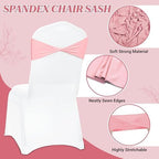 MDS Pack of 200 Spandex Chair Sashes Without Slider Buckles – Dusty Rose - Image 3