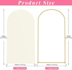 Putros Arch Backdrop Stand and Cover Set, 6.6ft Arch Stand with Ivory Cover - Image 2