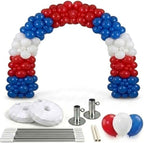 PMU DIY Professional Balloon Arch Deluxe Kit (Patriotic Red, White and Blue) Balloon Garland for Party Decoration, Decoration Kit for Birthday Party, Wedding, Graduation, Baby Shower(41693-61646)Pkg/1 by PMU