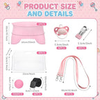 10 Sets Funny Baby Shower Games Set Table Tennis Twerk Game Swing Pacifier Race Swing Shaking Balls Diapers Game for Baby Shower How Many Balls Can You Catch in Your Diaper(Pink) - Image 2