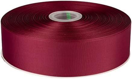 2" X 100 Yards Solid Grosgrain Ribbon for Gift Wrapping Parties, Wedding Decoration, Crafts Sewing (Burgundy) by Fondersy
