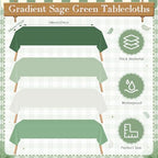 Mimorou 354 Pcs Sage Green Paper Plates and Napkins, Serves 50 Tableware - Image 5