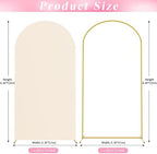Wokceer 6.6FT Arch Backdrop Stand and Cover Set,Arch Stand with Beige Cover - Image 2