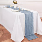 24 Pack Dusty Blue Table Runner 10Ft Cheesecloth Table Runner Rustic Gauze Table Runners Romantic Long Sheer Fabric Cheese Cloth Table Runners for Wedding Party Bridal Baby Shower - Image 3