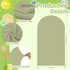 Sage Green Arch Cover 7.2 FT Arch Backdrop Cover Wedding Arch Cover - Image 5