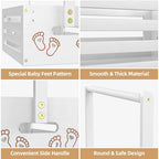 BAMBOOHOMIE Baby Shower Crate Closet, Baby Baskets with Hangers Handle, Baby Crate Box for Baby Shower, Welcome Gift Basket for Newborn Baby, Pregnancy Gift for New Parents (White, Small Size) - Image 2