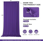 gogoparti 20ft x 12ft Deep Purple Wrinkle-Free Backdrop Curtain for Wedding Parties, Thick Polyester 4 Panels 5x12ft for Wedding Birthday Baby Shower Halloween Photography Party Background - Image 6