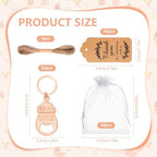 50Pcs Popping Bottle Openers Baby Shower Party Favors for Guests, Rose Gold Bottle Opener Return Gift and Souvenirs with Organza Bags Thank You Cards for Theme Decoration Supplies (Rose Gold) - Image 2