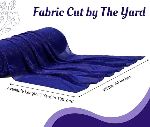 Pack of 40 Yard Chiffon Drapery Fabric, 60" Wide, Multiuse - Royal Blue - Image 2