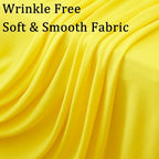 6 Pack Yellow Spandex Round Tablecloths for 72 inch Table, Wrinkle Free Stretchy 132inch Fitted 6FT Round Table Cover with Skirt for Wedding Party Dining Banquet - Image 7