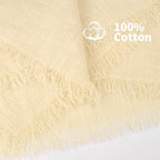 Showgeous 30 Pack Beige Cloth Napkins with Fringe, 16x16 inch 100% Cotton - Image 4