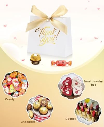 DOYIDE 120 Pack Small Thank You Gift Bags, Party Favor Bags with Bow Ribbon - Image 4