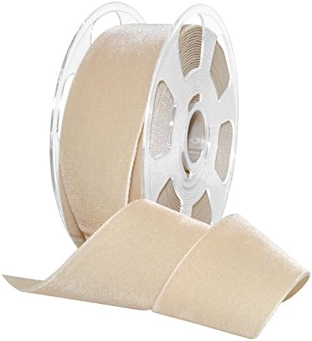 Morex Ribbon Nylon, 2 inches by 11 Yards, Blonde, Item 01250/10-602 Nylvalour Velvet Ribbon, 2" by 11 yd, by MorexRibbon