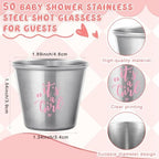 Vesici 50 Set Baby Shower Favors for Guest Bottle Openers,Footprint Girl - Image 2