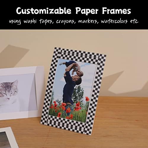 200 Pack Standing Paper Picture Frames 4x6,Cardboard Photo Frame with Easel,Paper Photo Frame Cards,Gallery Frames Bulk For Back to School Teacher Appreciation Wedding Birthday Classroom Craft DIY, White - Image 4