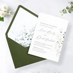 PONATIA 50PCS A7 Euro Flap Envelopes, 5x7 Olive Green Liner Envelope - Image 5