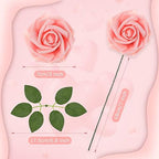 100 Pcs Artificial Rose Flowers, Pink, Champagne - Image 2