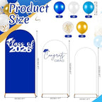 Foilswirl 2026 Graduation Decorations Class of 2026 Arch Backdrop Cover (4/5/6ft) Balloon Arch Cover Spandex Backdrop Blue White Golden Balloons for Graduation Season Class Party Decor - Image 3