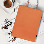 Nexmint Orange Gift Bag 8"x10.5": 120 Pack Bulk Medium Kraft Paper Bags with Handle. Great for Holiday Party, Autumn Festivities, Favors, Goodie, Candies, Shopping, Business, Retail - Image 6