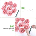 AVIVIHO 105PCS Dusty Rose Fake Flowers Hydrangea Artificial Flowers Bulk (Not Squished, No Steaming Need) Silk Flowers with Stems for Wedding Decor,Home,Baby Shower,Table Centerpieces Decoration - Image 6