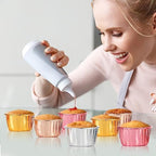 Bokon 200 Pack Cupcake Liners with Dome Lids and Spoons 3.5 oz Mini Foil Baking Cups Disposable Muffin Liners Pans Holders Containers Cupcake Wrappers for Wedding Birthday Party Individual Bakery - Image 5