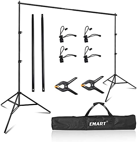 EMART 8x8 FT Backdrop Stand Adjustable Back Drop Stand for Party Wedding by EMART