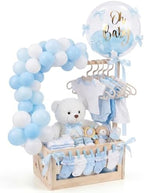 Wooden Baby Shower Crate Closet with Hanger and Rack by Acellegic