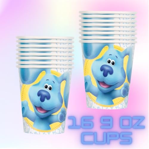 Blues Clues Party Supplies: Birthday Decorations, Plates, Cups, and Tableware for 16 Guests - Perfect for Birthday Party or Baby Shower - Image 5