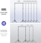 Backdrop Stand Kit - 6 Widths, 10x8.5ft Adjustable Background Stand for Parties & Studio Photography - Image 2