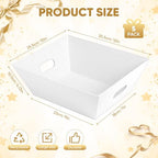 5 Pack Baskets For Gifts Empty, 10x12” White Gift Basket Kit with Clear Bags Gold Bows 200g Crinkle Cut Paper Empty Gift Baskets to Fill Large Gift Baskets for Christmas, Birthdays, Holidays, Weddings - Image 3