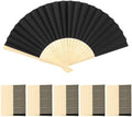 WAYASDCU 100pcs Paper Fans Handheld Folding Fans Bulk Fans for Line Dancing Bulk Black Wedding Fans Folding Fans Handheld for Guest Dancing Party DIY Craft Photo Props Wall Decoration by WAYASDCU