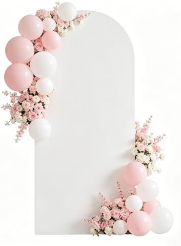 6FT Arch Backdrop with Stand, Wedding Birthday Party Foam Board, White by Ruxion