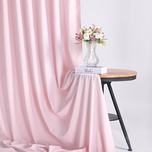 Dusty Rose Backdrop Curtains 10ftx10ft Wedding Polyester Photo Drapes - Image 6