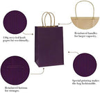 BagDream Small Gift Bags with Handles 5.25x3x8 Inch Purple 100 Pack Bulk - Image 3