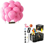 Pro Duralatex Pink Balloons - 100 Pack 12 inch Extra-Thick Pink Balloons and Electric Balloon Pump by Bezente