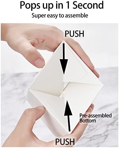 Happyhiram 100 Pack Gold Individual Cupcake Boxes with Inserts & Window - Image 2